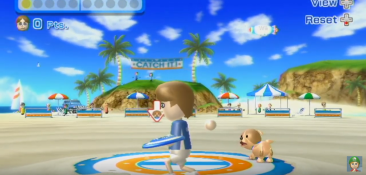 Wii Sports Resort - Dogfrisbee Game auf der Konsole